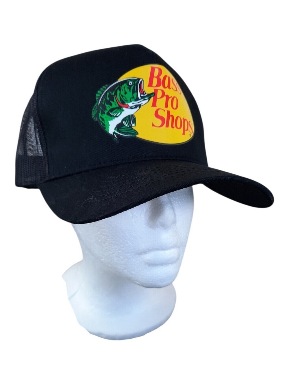 Bass Pro Shops Gone Fishing Black Graphic Logo Snapback Trucker Dad Hat Unisex
